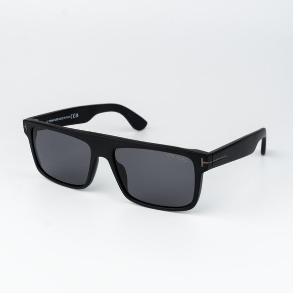 Tom Ford PHILIPPE Men Sunglasses Matte Black Polarized Rectangle FT0999-N/S 02D - Picture 3 of 11